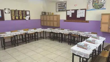 Dodurga'da Ders Kitapları Sıralara Konuldu