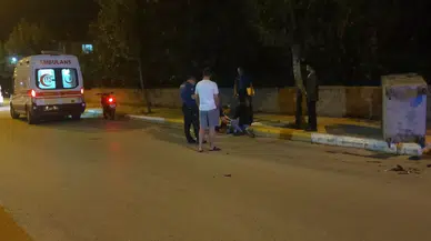 Kontrolden Çıkan Motosiklet Çöp Konteynerine Çarptı