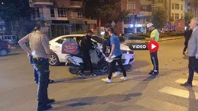 Motosikletle Otomobil Çarpıştı