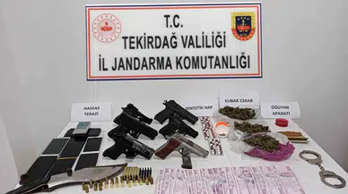 Tekirdağ’da Jandarma Operasyonunda Silah ve Uyuşturucu Ele Geçirildi