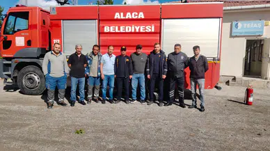 Alaca İtfaiyesinden Önce Eğitim Sonra Tatbikat