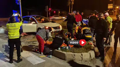 Çorum’da Otomobil Yaya Kaldırımına Çıktı, Yaralılar Var!