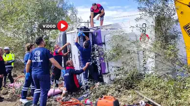 Kontrolden Çıkan Kamyon Devrildi