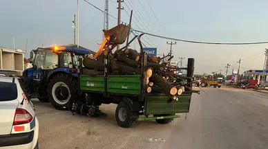 Traktöre Çarpan Motosikletin Sürücüsü Ölümden Döndü