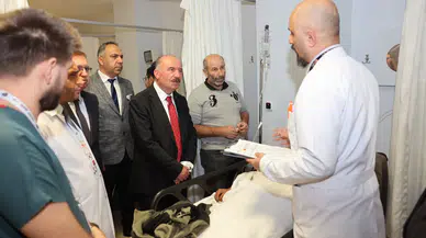 Vali Çalgan, Yaralı İşçileri Ziyaret Etti