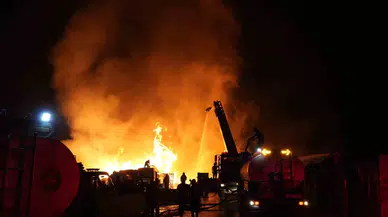 Bursa’da Palet Fabrikasında Yangın