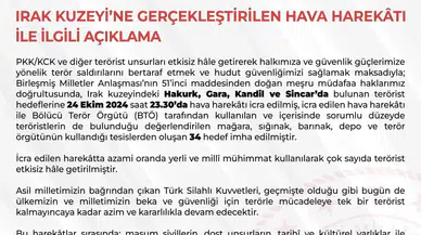 Irak’ın Kuzeyine Hava Harekatı: 34 Maksat İmha Edildi