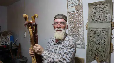 Kahramanmaraş’ta 50 Yıllık Baston Ustası Kartal Başlı Bastonlar Üretiyor