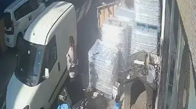 Vefattan 2 Metreyle Kurtuldu, Caraskalın İpi Koptu Yüzlerce Kilo Yere Düştü