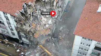 Çorum’daki Patlamada Hasar Gören Bina Yıkılıyor