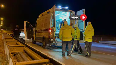 Kontrolden Çıkan Motosiklet Bariyerlere Çarptı