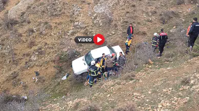 Otomobiliyle Şarampole Uçtu, Hastaneye Kaldırıldı
