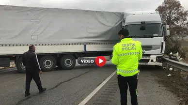 TIR Yolda Kaldı, Yol Trafiğe Kapandı
