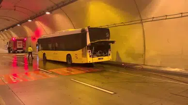 Bomonti Tüneli’nde İETT Otobüsünde Yangın