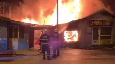 Edirne’de İş Yeri Alevlere Teslim Oldu