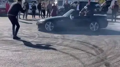 Gelin ve Damadın Drift Gösterisi Değerliye Patladı