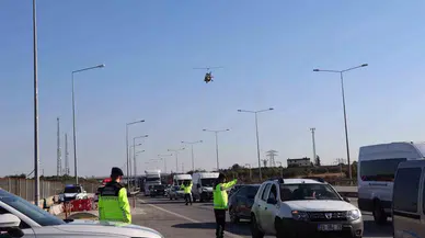 Jandarmanın Havadaki Gözü ’Cayrokopter’ ile Otoyolda Kontrol