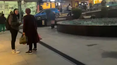 Sokak Ortasındaki Süs Havuzuna Tuvaletini Yaptı