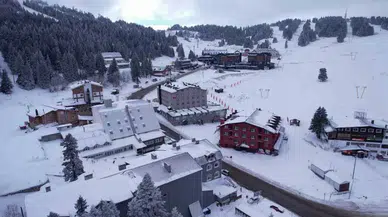 Uludağ’da Dönemin Birinci Karı Havadan Görüntülendi