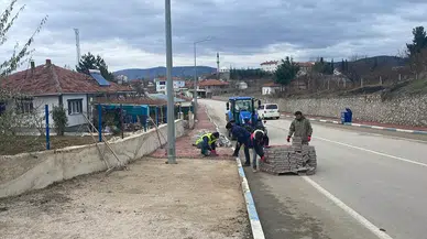 Ortaköy’de Kaldırım ve Yol Çalışmaları