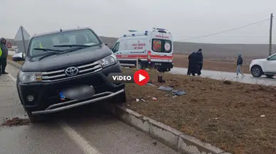 Pikap Refüje Çarptı: 5 Yaralı