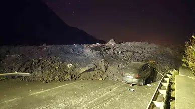 Artvin’in Arhavi İlçesinde Heyelan