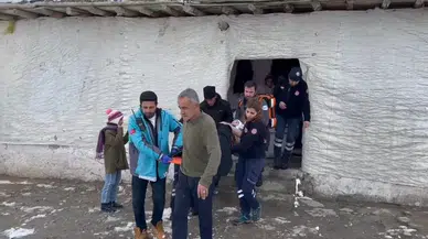 Kar Nedeniyle 2 Saatte Ulaşılan Hasta Şiddetli Uğraş ile Hastaneye Kaldırıldı