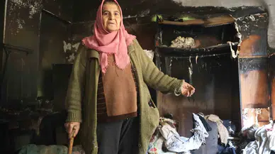 Karanlıkta Kalmamak İçin Yaktığı Mum Yangın Çıkardı, Yaşlı Bayan Emekleyerek Kaçıp Kurtuldu