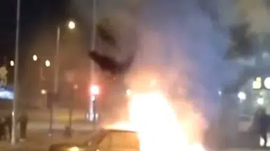 Park Halindeki Araba Alev Topuna Döndü