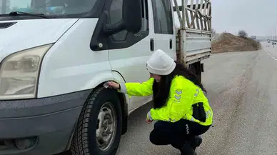 Ticari Araçlara Kış Lastiği Kontrolü Başladı