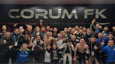Çorum FK’li Futbolculardan Galibiyet Pozu