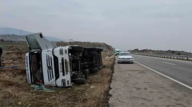 Gaziantep’te Denetimden Çıkan Tanker Yan Yattı