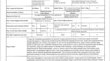 İşte Yanan Oteldeki Yangının İtfaiye Raporu