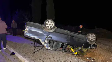 Saklı Buzlanma Kazaya Neden Oldu: Takla Atan Araçta 1 Kişi Yaralandı