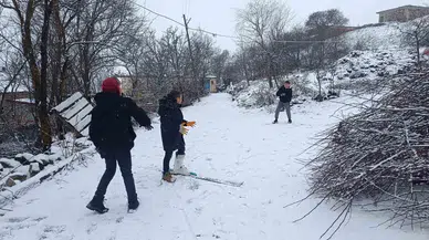 Tokat’ta Yarıyıl Tatili Karla Renklendi