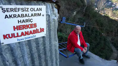 Trabzonlunun Teleferik Tabelası Tahlil Oldu: "Şerefsiz Olan Akrabalarım Hariç Herkes Kullanabilir"