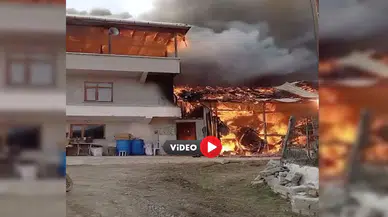Evde Çıkan Yangın Böyle Görüntülendi
