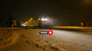 Samsun Karayolunda Kar Yağışı Etkisi