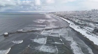 Atakum Kıyısında Masalsı Kar Hoşluğu