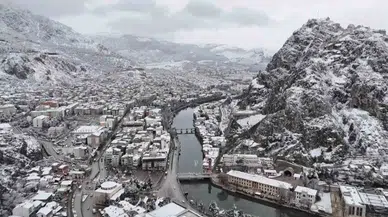 Barajların Alarm Verdiği Amasya’da Şubat’ta Yağan Kar Yüzleri Güldürdü