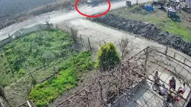 Denetimden Çıkan Arabanın Dereye Uçtuğu Anlar Kamerada