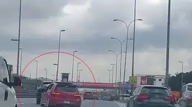E-5’te Makas Atan Trafik Magandası Kamerada