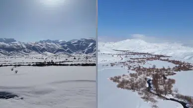 Yüksekova’nın Karlı Dağları ve Menderesleri Mest Ediyor