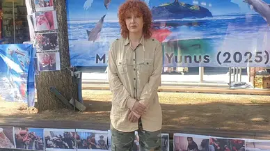 Düzce'de öğrencilerden Küresel Sumud Filosu'na "Gazze" koreografili destek