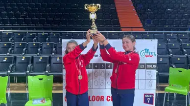 Türkiye Şampiyonu olan Küçükler Kız Floor Curling takımı belediyeyi ziyaret etti