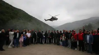 Amasya doğa yürüyüşü ve helikopter gösterisi yapıldı
