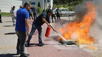 TOGÜ'de yangın tatbikatı yapıldı