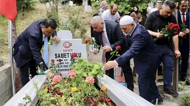 Trabzon'da 15 Temmuz şehidi mezarı başında anıldı