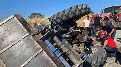Samsun'da traktörün devrilmesi sonucu 2 kişi yaralandı