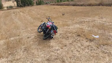 Tokat'ta tarlaya devrilen motosikletin sürücüsü öldü